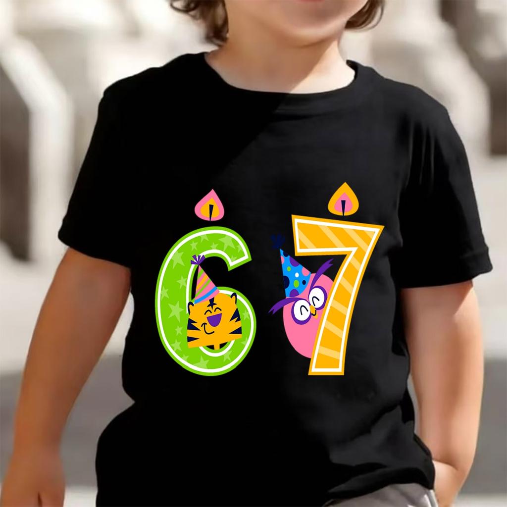 Топы Итальянский Маразм 67 Мем Футболка Девочки/Мальчики Конструктор Мороженое Олень Рождественский Подарок Футболка Каваи Детская Одежда