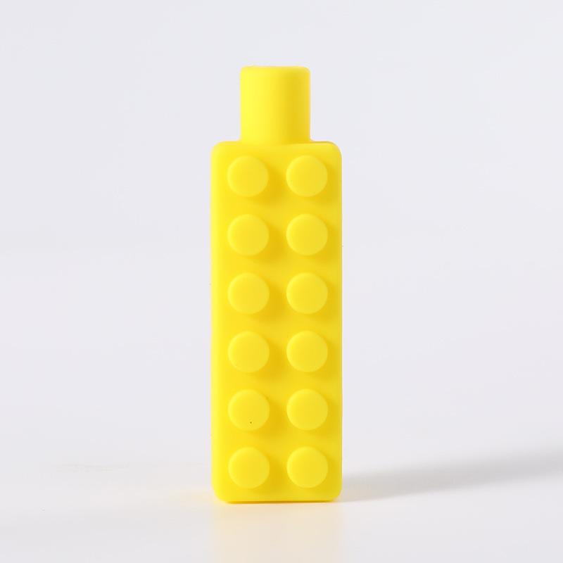 Детский силиконовый чай: Радужные строительные блоки и жевательный кулон