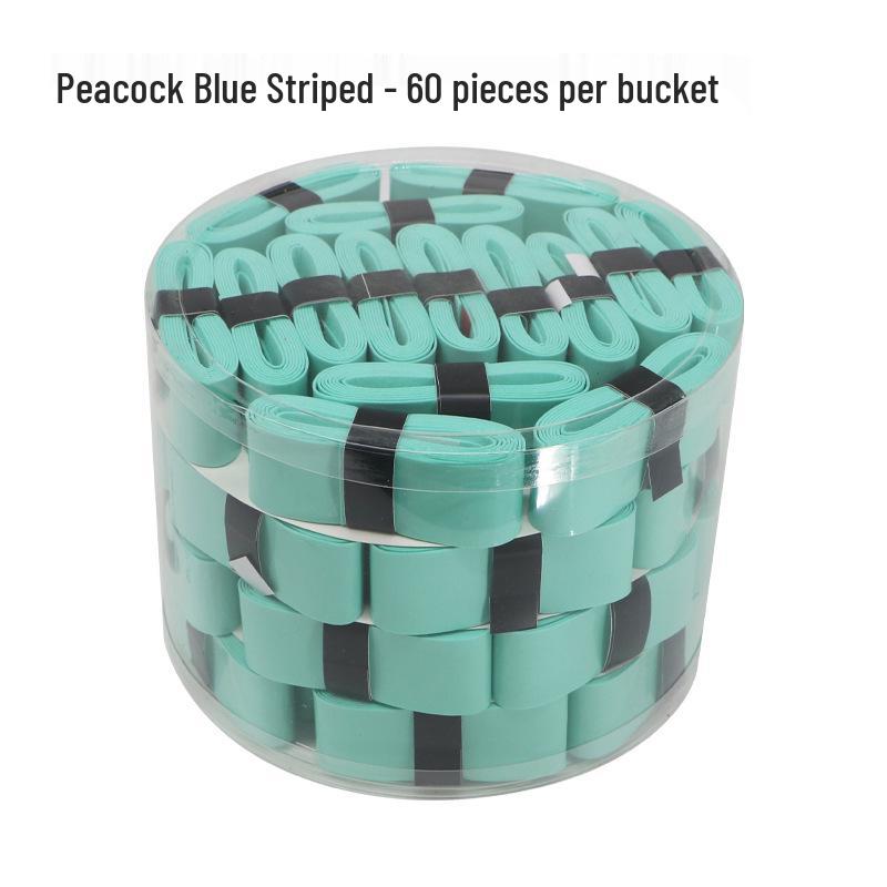 Elastic Perforated PU Leather Overgrip for Badminton, Tennis & Table Tennis Rackets, Fishing Rods with Ribbed Sweatband