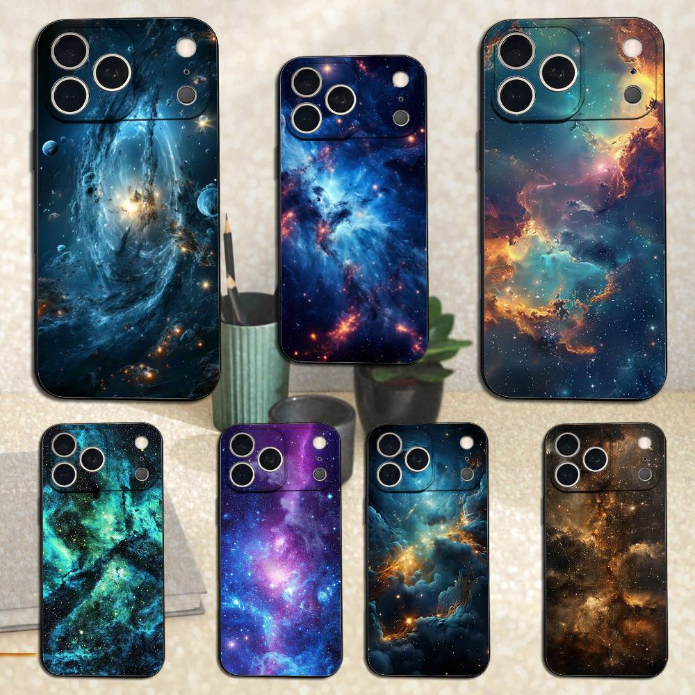 Космос Для Галактики Вселенной Для iPhone 13,16,11,14,17,12,15,Plus,Pro Max,XS,X,XR,SE,Mini,8,7,Чехол Для Телефона Мягкий Силикон Черный