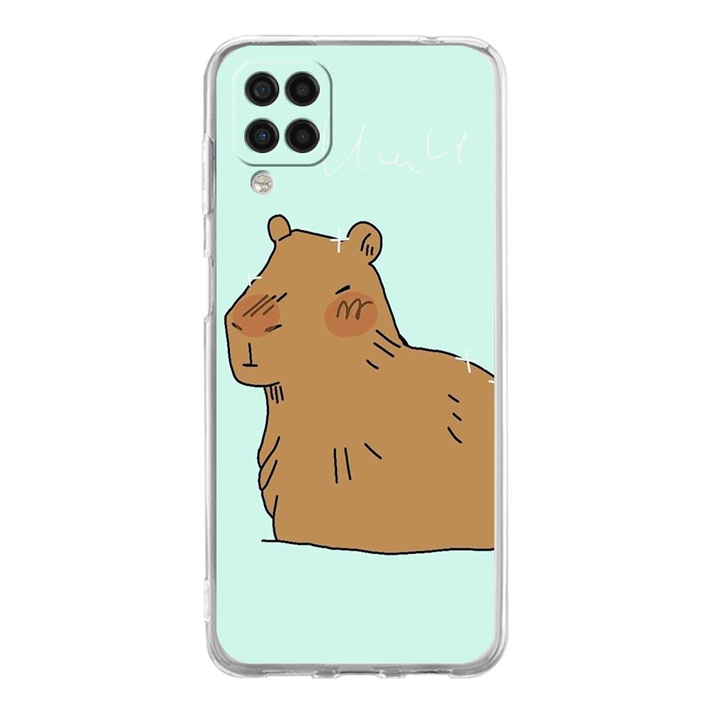 Чехол для телефона с изображением капибары для Samsung Galaxy A13 A51 A71 A21S A12 A11 A31 A52 A41 A23 A53 A73 A32 5G A03S, прозрачный силиконовый чехол