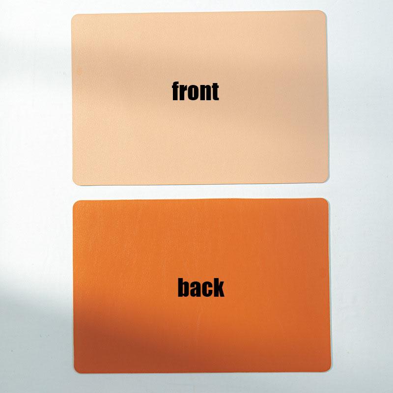 Двусторонний кожаный изоляционный коврик для обеденного стола, коврик для стола в стиле вестерн, водонепроницаемый и маслостойкий, простой современный кожаный коврик для стола