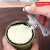 Stainless Steel Manual Can Opener Multi-Functional Tin Opener with Ergonomic Grip, Integrated Cap Twister for Kitchen Tools