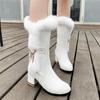 Women's High-heeled Short Boots Autumn and Winter New Item Solid Color Thick Heel Plus Size Plush Short Boots