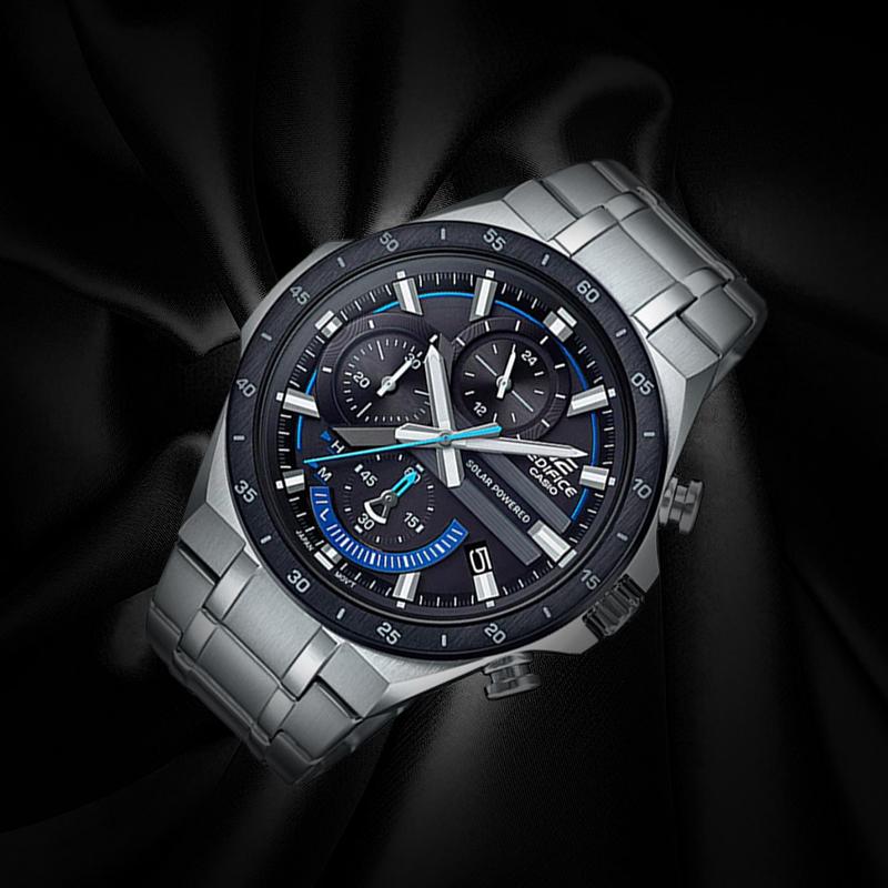 Casio EDIFICE Модные Деловые Универсальные Кинетические Дизайн Цепь Классические Три Циферблата Шесть Стрелок Водонепроницаемые Кварцевый Механизм Нержавеющая Сталь EQS-920DB-1B