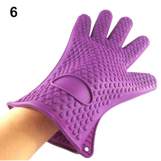 Silicone Kitchen Heat Resistant Glove Pot Holder Baking BBQ Cooking Oven Mitt