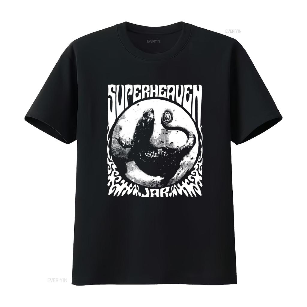 Футболка Superheaven Уникальный дизайн с принтом монстра для мужчин Стильная и удобная уличная одежда винтажная Стирка Повседневная
