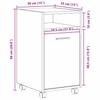 Mobile Side Cabinet in Black Oak Look 33 x 38 x 60 cm