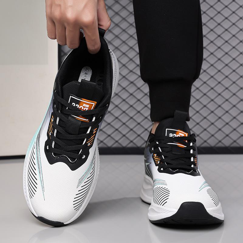 Autumn and winter men's shoes new leather waterproof sports shoes, teenagers and students ultra-light soft-soled running shoes