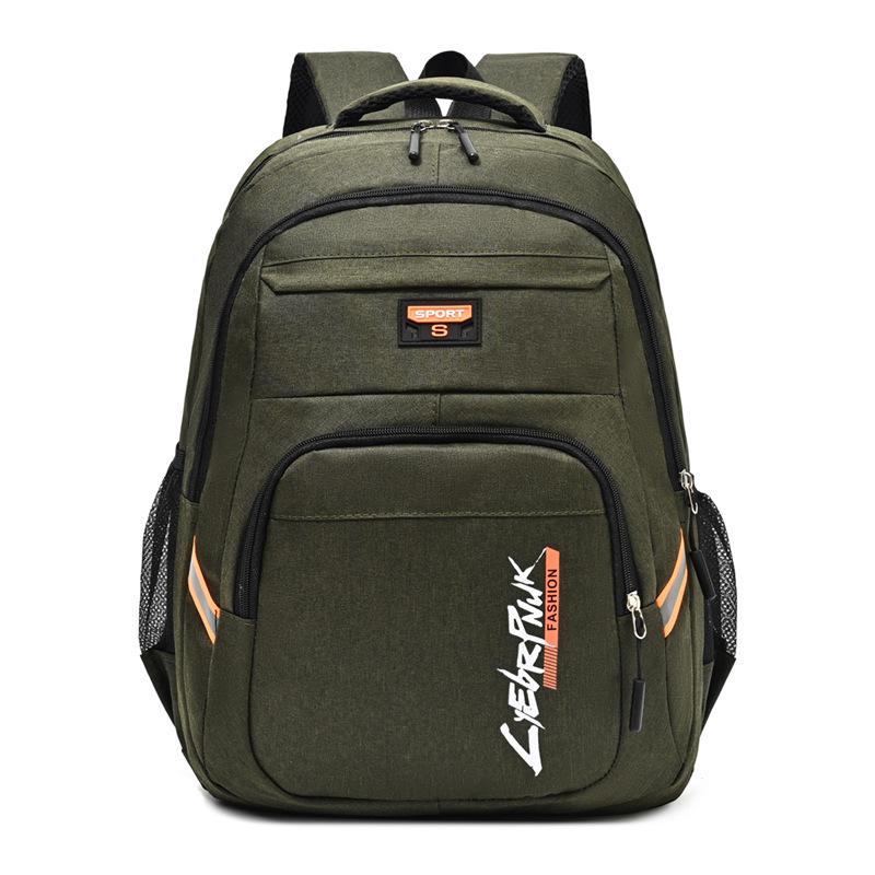 New Backpack Men's Simple Large-capacity Business Leisure Travel Computer Backpack Junior High School College Student Schoolbag