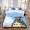 Neighbor Totoro Print 3Pcs Bedding Setduvet Cover With 2 Bedropillowcase Home Birthday Gift