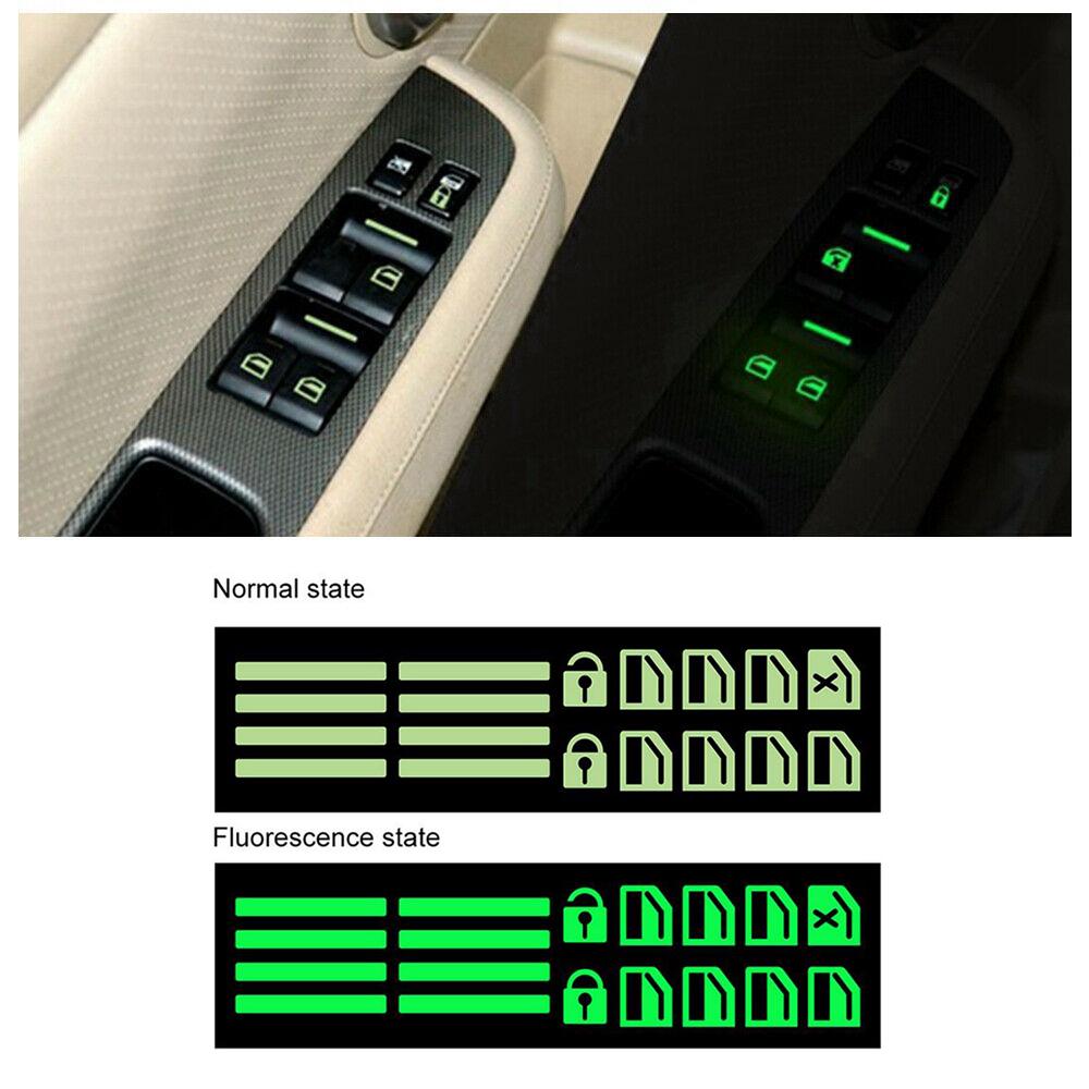 Button Sticker Universal Car Door-Interior Panel Window Luminous Waterproof