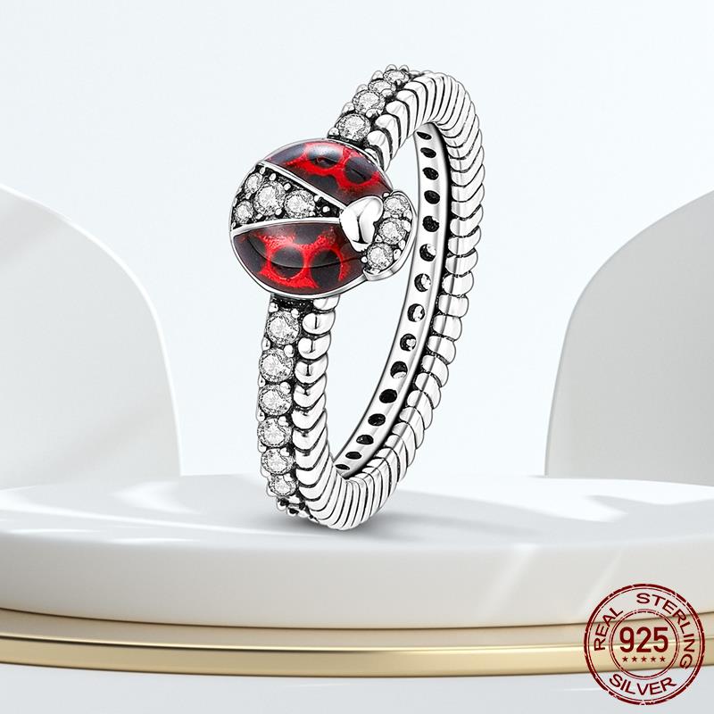 925 Silver Stackable Infinite Heart Daisy Flower Ring For Women Girl Original Silver 925 Rings Jewelry Gift