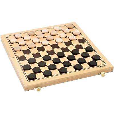 Деревянные шашки - Jeujura - 8131 - Складная коробка - 30x30x2см - Сделано во Франции
