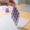 Kids Stress Relief Toys 3D Printed Slippery Cube Toy, Telescopic Toy Pocket Size Flexible Decompression for Adults
