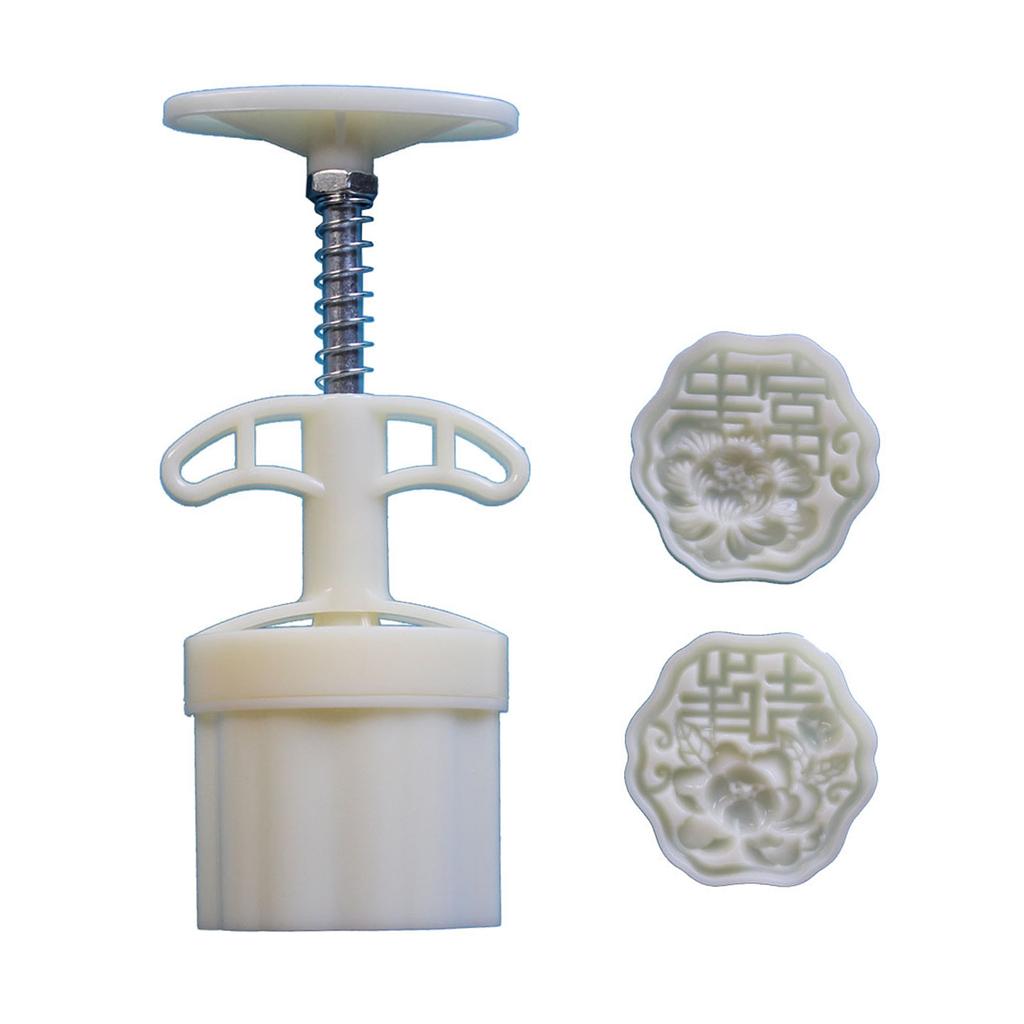 Формы для лунных пряников с цветочным принтом, праздник середины осени, приспособление для изготовления лунных пряников, штампы для печенья, ручной пресс, инструмент для выпечки лунных пряников