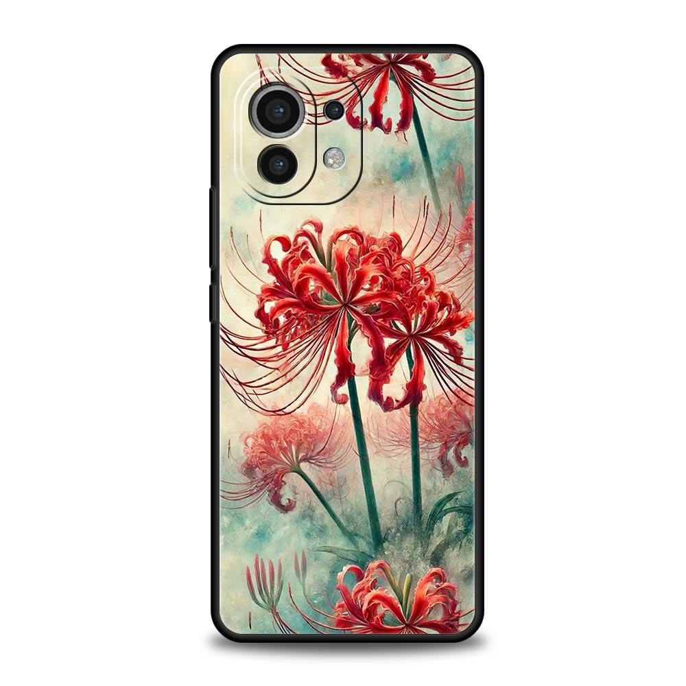 Чехол для телефона для Xiaomi Mi 17 15 14 13 12 11 Ultra 15T 14T 13T 12T 11T Pro Lite 5G Мягкий ТПУ Capas Lycoris Radiata Fundas Сумка