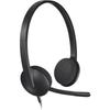 Headset - Wired - Logitech - H340 - USB - Noise-cancelling - Black