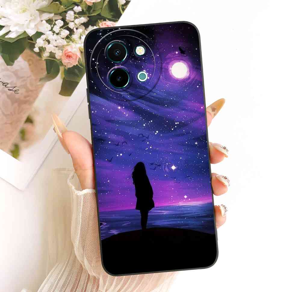 Чехол для vivo Y38 5G Новый Цветной Цветок Закат Силиконовая Задняя Крышка Для Vivo y38 Y 38 5G Ударопрочные Чехлы для Телефона Fundas Capa