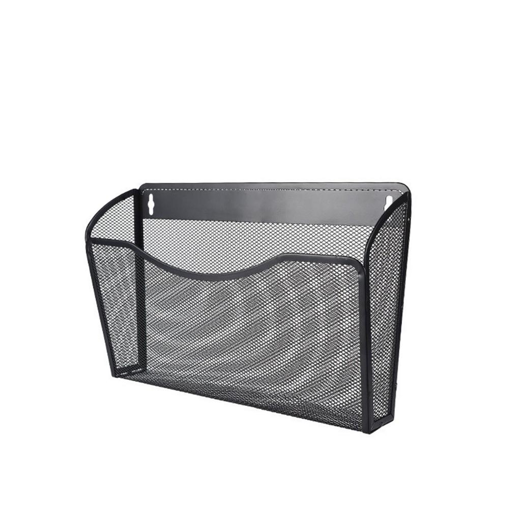 Настенный органайзер для подвешивания файлов, 1 карман из металлической сетки, держатель для домашней папки, держатель для журналов, стойка для сортировки почты