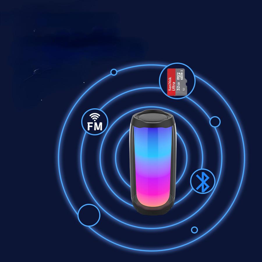 Беспроводной Bluetooth-динамик Портативный светодиодный полноэкранный красочный атмосферный светильник Сабвуфер серии TWS Маленький динамик