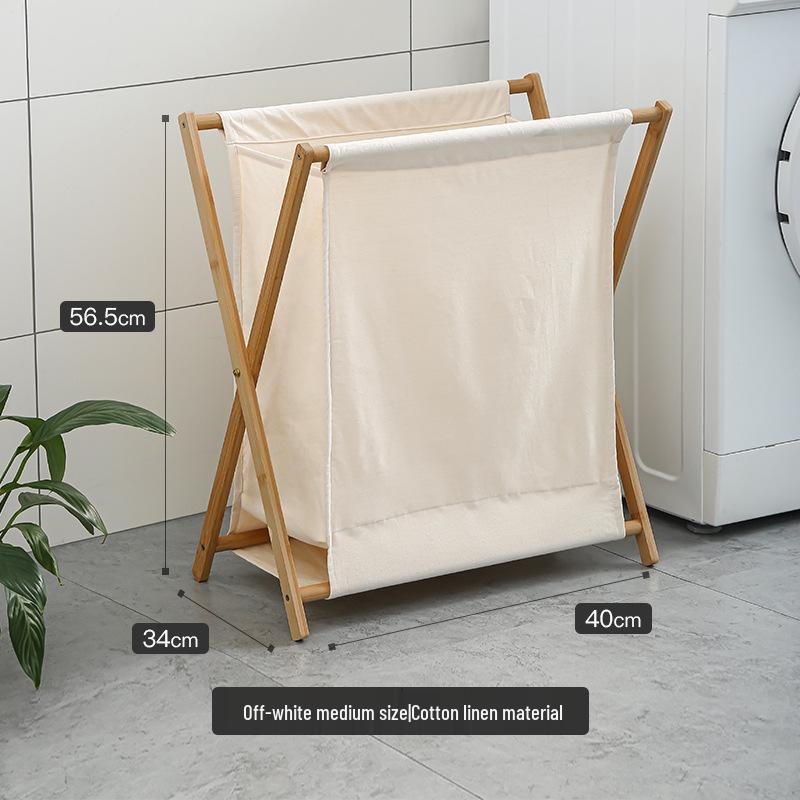 Solid Wood Foldable Laundry Hamper: Large, Durable Storage Basket for Clothes In Laundry Room or Bathroom.