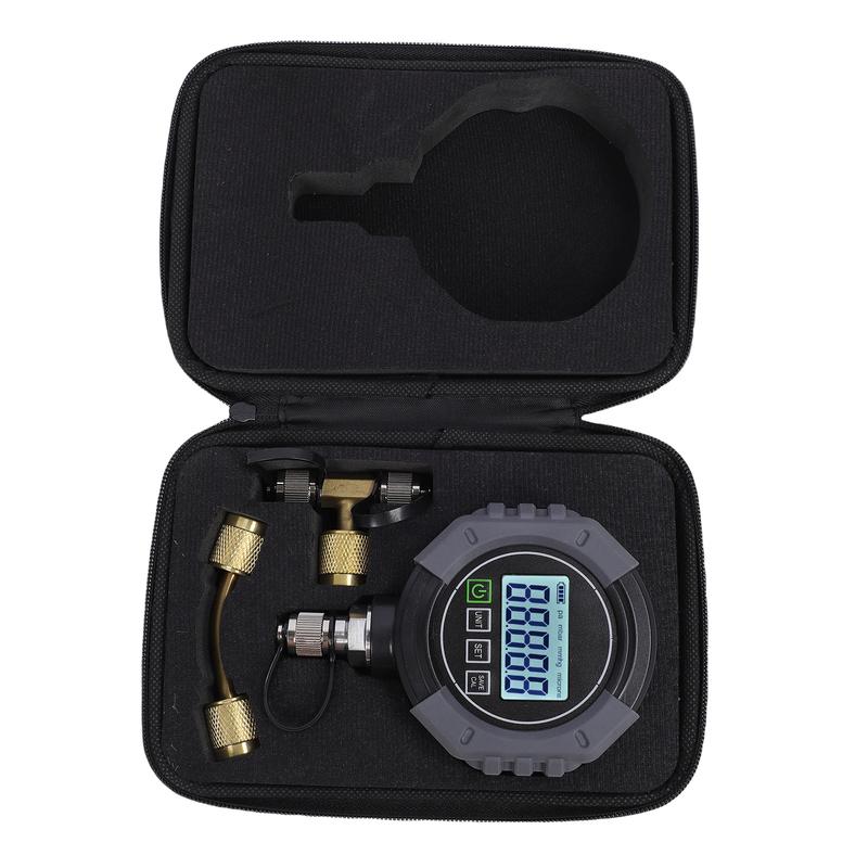 Digital Vacuum Pressure Meter 14 PSI 7/16-20UNF Vacuum Gage Easy To Use Backlit LCD Display for HVAC and Refrigeration Systems