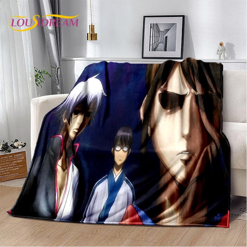 Anime Gintoki Kagura Gintama Soft Plush Blanket,Flannel Blanket Throw Blanket for Living Room Bedroom Bed Sofa Picnic Cover Kids