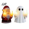 Battery Operated Ghost Lamp Halloween Middle Finger Glow Night Light Funny LED Wall Weird Style Home Accent Lamp Cute Spooky Tabletop Decoration for