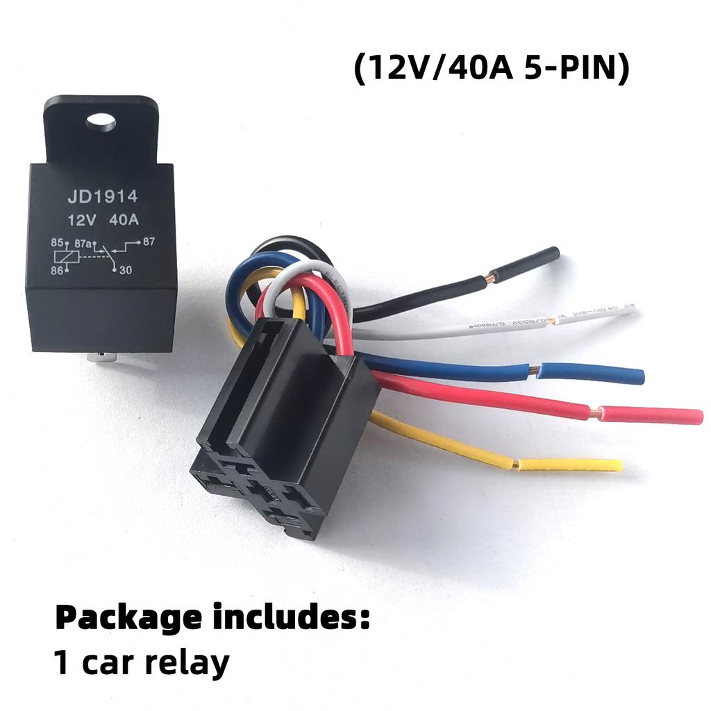 QXNY 5-контактное водонепроницаемое автомобильное реле с длительным сроком службы, нормально открытое реле постоянного тока 12 В/24 В 40 А для кондиционера фар