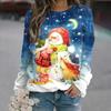 Women's Sweatshirt Pullover Christmas Sweatshirt Graphic Snowman Snowflake Casual Streetwear Round Neck Long Sleeve