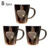 Heart-Shaped Crystal Rhinestone Stainless Steel Coffee Beer Mug with Handl