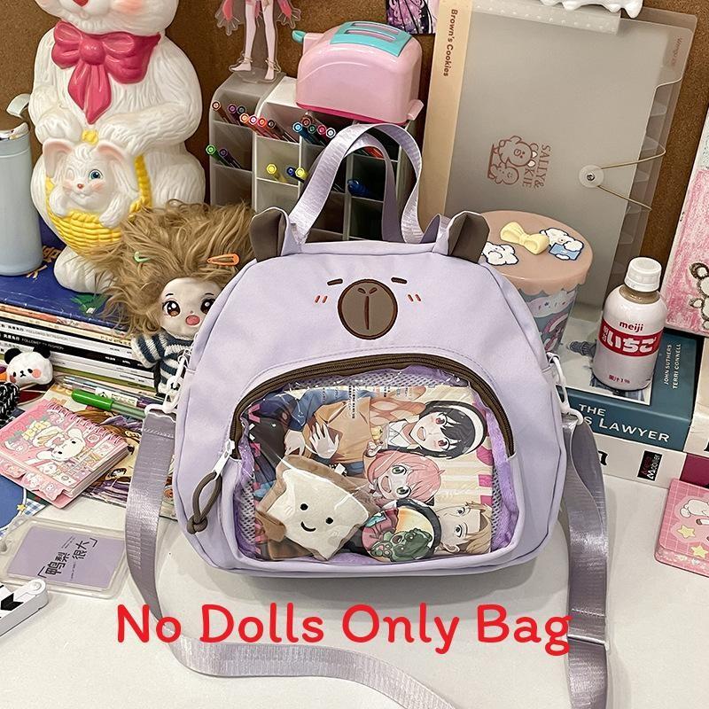 Transparent Capybara Cartoon Shoulder Bag Backpack Adjustable Shoulder Strap