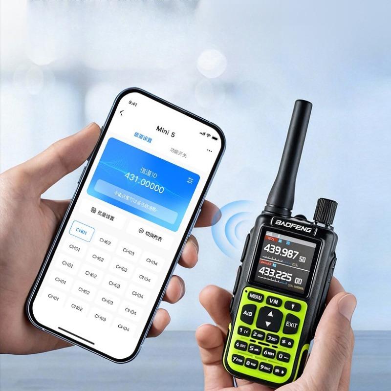 Baofeng Mini-5i Ультракомпактная двусторонний радиостанция с функцией OneKey Pairing и Bluetooth-программированием Прямые поставки с завода для коммерческого использования