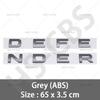 Новый стиль 3D ABS DEFENDER Буквенные Логотипы Наклейки Декали Большой Размер DEFENDER Автомобиль Передний Капот Задний Багажник Кузов Эмблема Значок Аксессуары