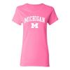 Женская футболка Michigan Wolverines с логотипом-аркой - Азалия