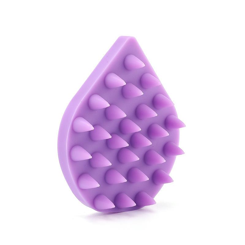 Water drop silicone shampoo brush integrated solid head cleaning massage comb hair washing artifact Japanese brush
