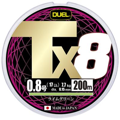 DUEL PE Леска Tx8 [Леска, Рыболовные снасти, Высокая прочность, Высокая чувствительность, Долговечность] 0.8 200мЛГ Лаймовый