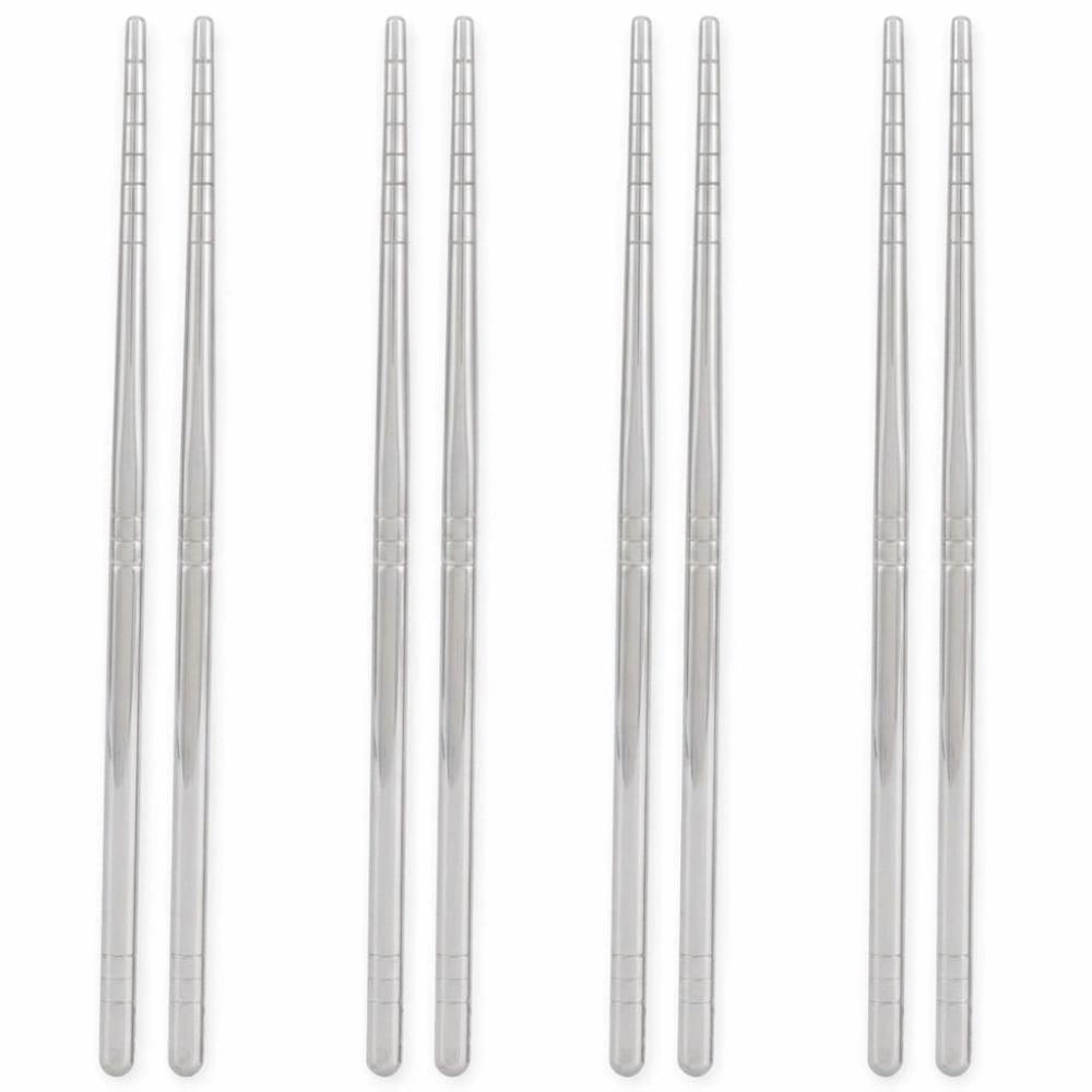 4Pair Practical Food Chopsticks Polished Reusable Chopsticks Portable Kitchen Chopsticks  Dining