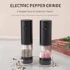 Электрическая мельница для соли и перца с подставкой для хранения, многоразовая мельница для специй, работающая от батареек, 5 уровней, регулируемая мельница для перца