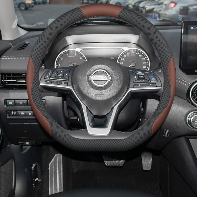 Чехол на руль Nissan Sylphy 14-го поколения - Противоскользящий, Без запаха, Кожаный, Не требует шитья