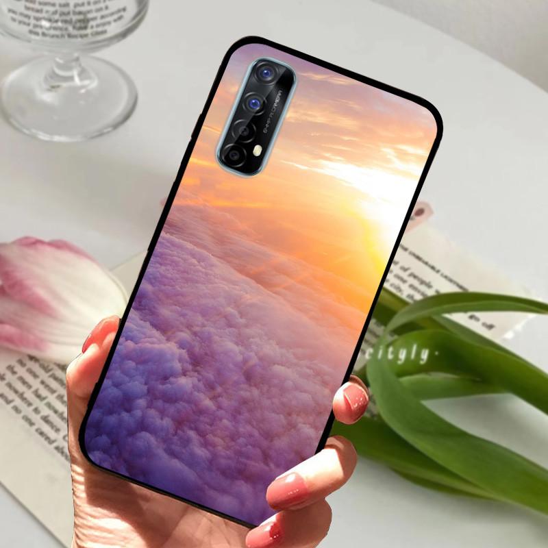 Для Realme 7 4G 5G RMX2155 Чехол Накладка на телефон Силиконовый Мягкий ТПУ Задние Чехлы для Realme 7 Pro Чехол Realme7 RMX2151 Бампер Fundas