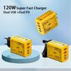 Адаптер зарядного устройства на 4 порта 120 Вт 2 USB + 2 Type-C Адаптер зарядного устройства для быстрой зарядки для Iphone Xiaomi Samsung Huawei