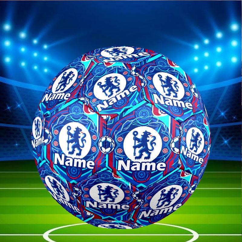 Custom Name Personalized Chelsea Football Club Print Size 5 Soccer Ball Training & Match Football, for Team, Kicking, Gift for Football Enthusiasts