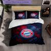 Bayern Munich Pattern 3 Pieces Bedding Set Soft Microfiber Duvet Cover with Pillow Cases for Bedroom