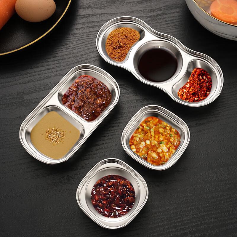 Stainless Steel Multi-Compartment Dipping Dish