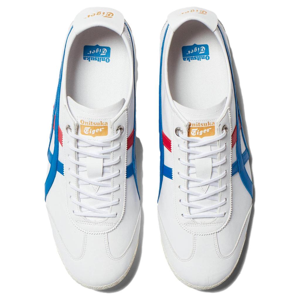 ONITSUKA TIGER Мексика 66 Кожаная удобная повседневная нескользящая дышащая легкая повседневная обувь с низким берцем Кроссовки унисекс Белые 1183A872-112