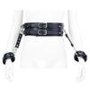 BDSM PU Leather Waist To Wrist Restraint Harness Set Adjustable Bondage Belt with Cuffs Slave Role Play Adult Sex Toy for Women