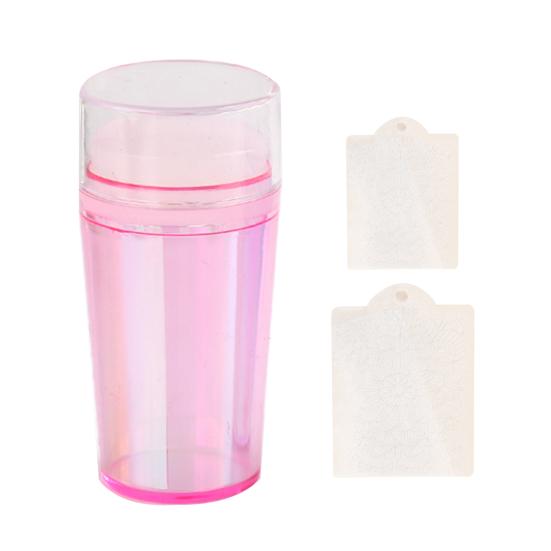 1 комплект, многоразовый недеформированный штамп для ногтей, хорошая пластичность, круглый силиконовый штамп, прозрачный инструмент для дизайна ногтей