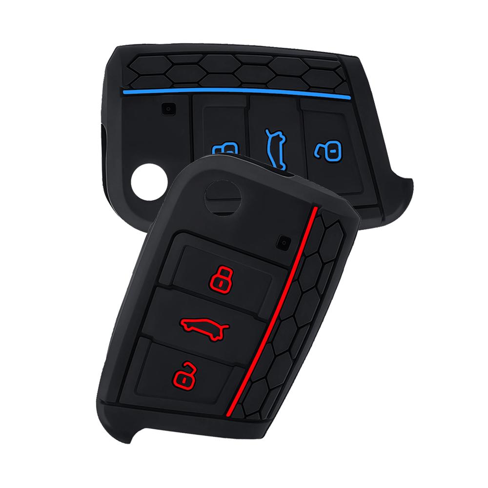 Чехол-брелок для автомобильного ключа-пульта для Vw Golf 7 Gti Polo T-Cross Touran Tiguan Skoda Octavia Rapid Kodiaq Fabia Seat Ibiza Leon